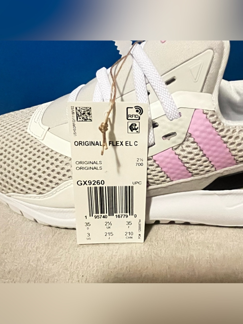 Adidas Originals Flex EL C Kids’ Size 3 NIB GX9260 - Picture 6 of 9